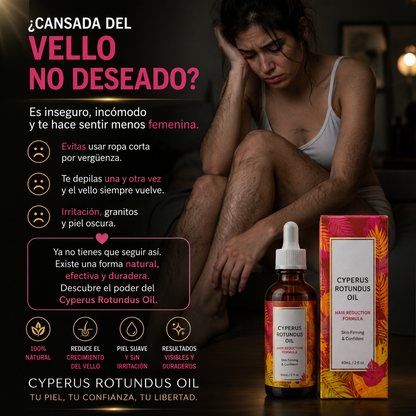 Cyperus Rotundus – Aceite para eliminar el Vello
